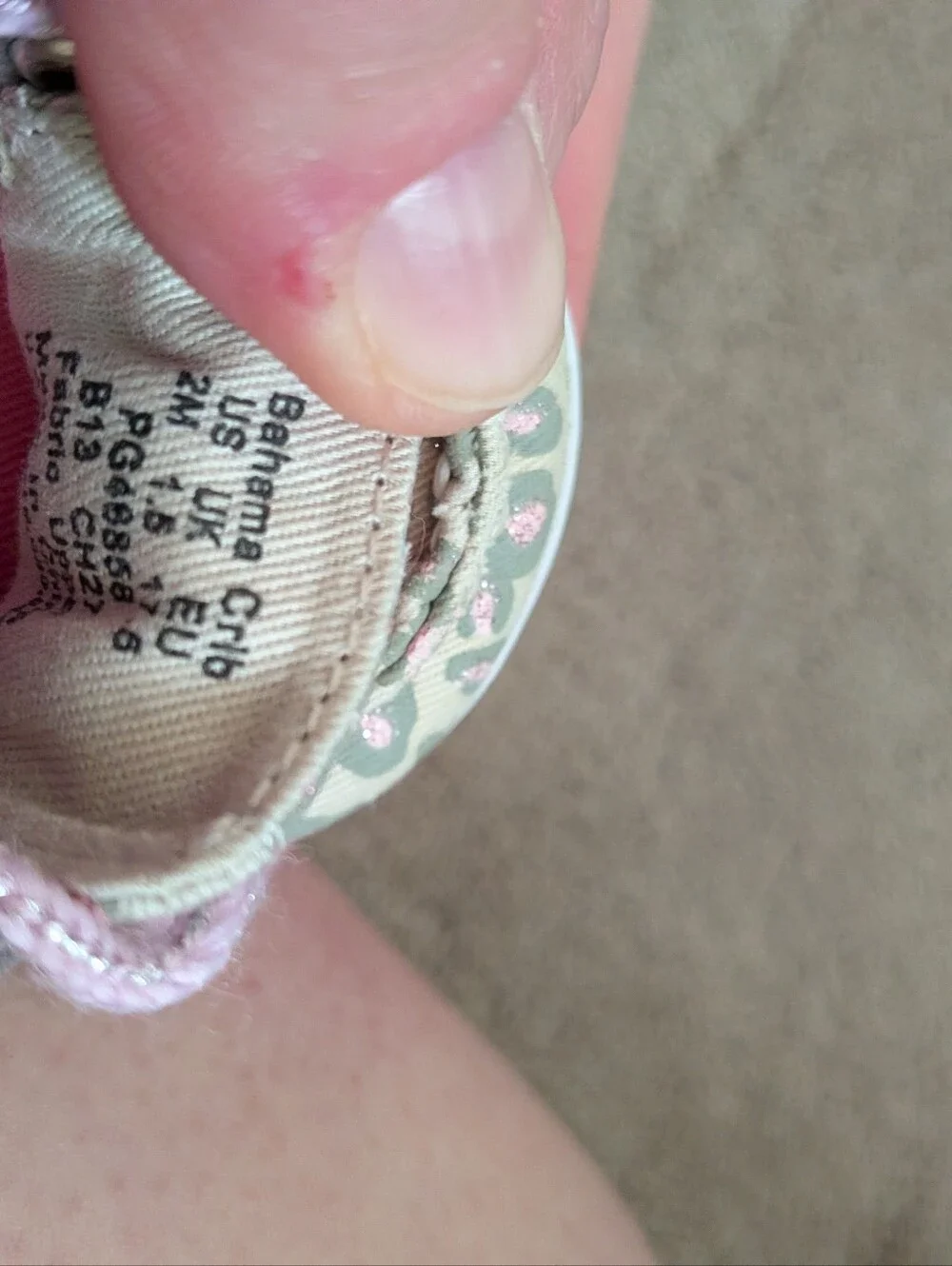 Sperry Kids Pink & Cream Boat Shoes Size 2 Mo